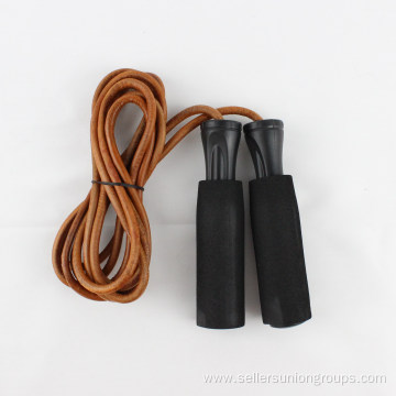 Adjustable Speed Cowhide Skipping Rope